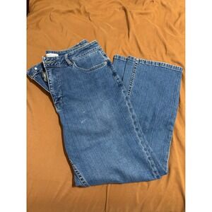 Coldwater Creek Womens Petite P12 Medium Wash Straight Leg Denim Jeans Blue